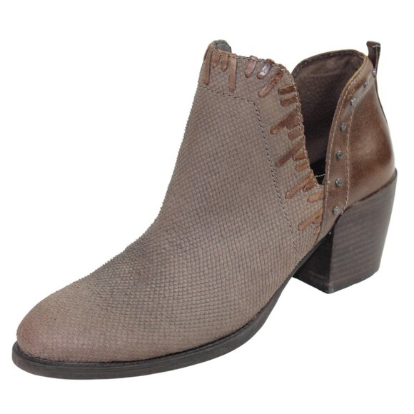 OTBT Santa Fe Cinder Leather Whipstitch Rawhide Stud Accent Ankle Boots Size 9 - Picture 5 of 10